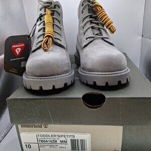 TIMBERLAND BOOTS TODDLER TB0A16ZB 065 M Grey Gray 6" Premium Size 10  NIB